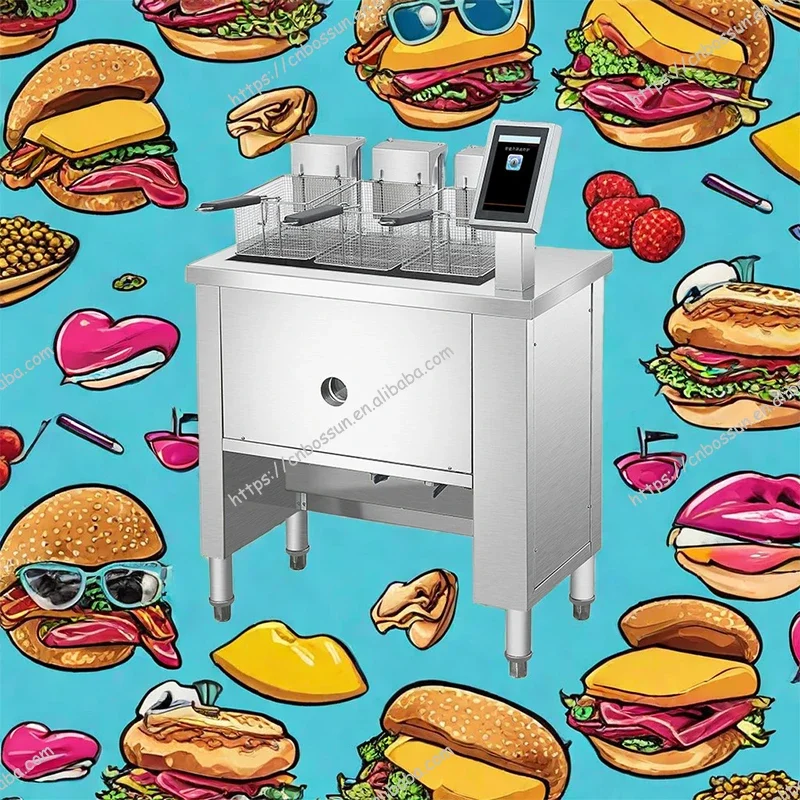 Commercial Counter Electric Double Tank Double Basket Chips Deep Fryer Top Stainless Steel Sliver Provided Restaurant Equipment
