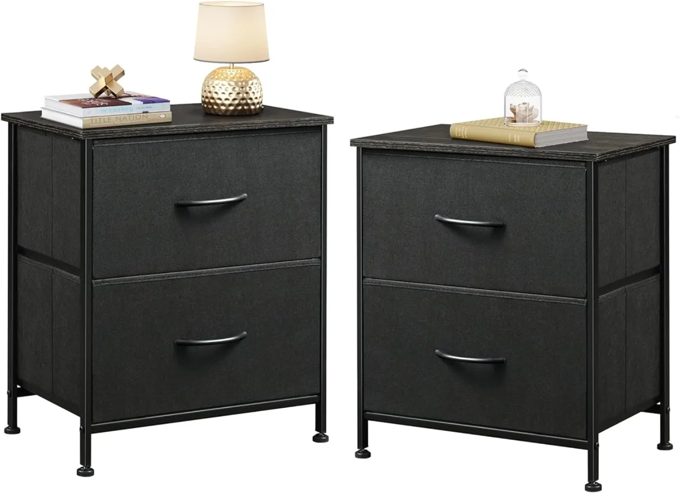 

WLIVE Nightstand Set of 2, 2 Drawer Dresser for Bedroom, Small Dresser with 2 Drawers, Bedside Furniture, Night Stand, End Table