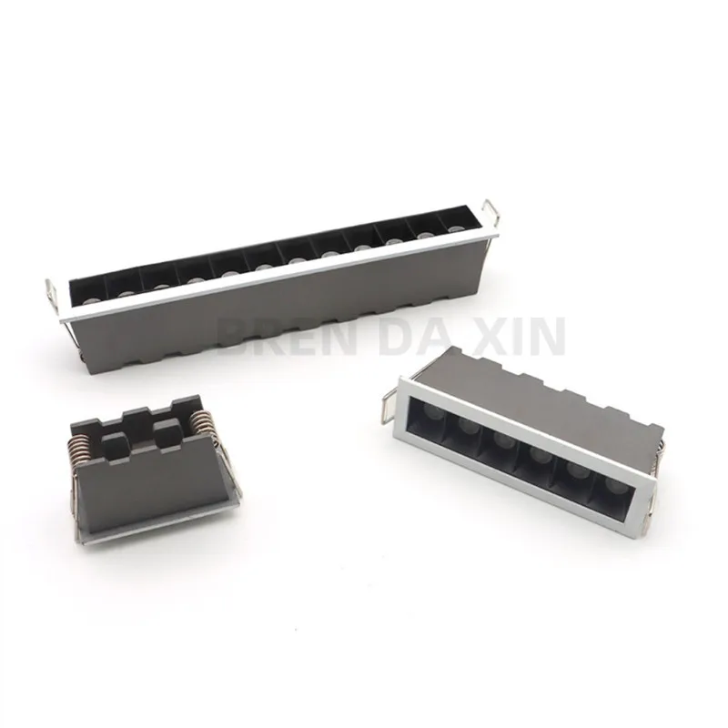Mini Linear Dimmable LED Downlight Spot Light 6W12W24W Grille Light COB Sky Flower Recessed indoor linear Lighting bulb
