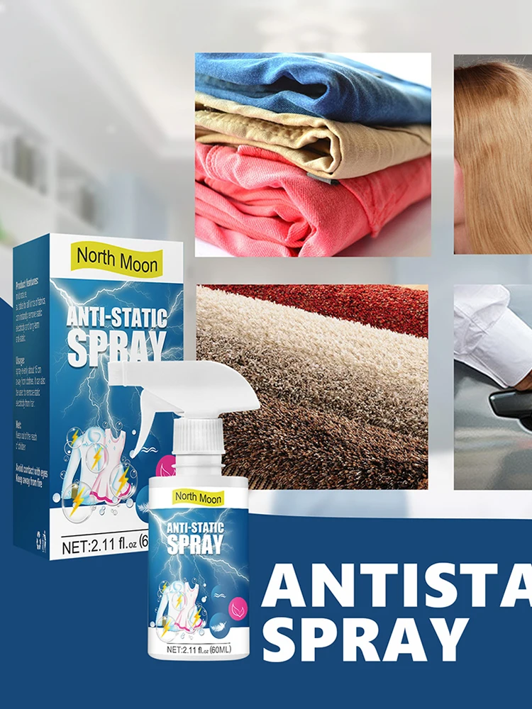 60 ML Wrinkle Release Spray Remove Static Wrinkle Remover Spray Home Antistatic Static Remover Sprays For Clothes