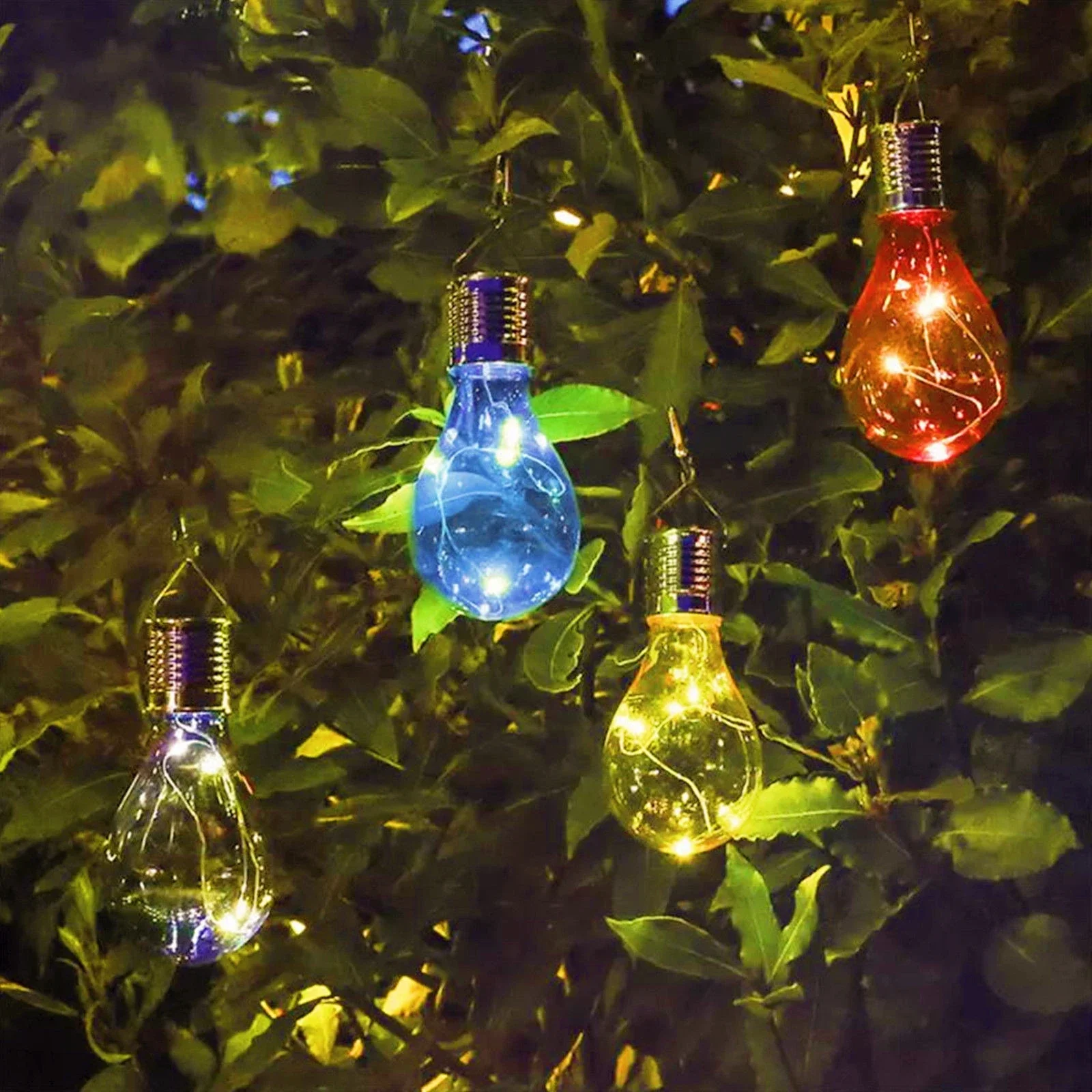 Lanterna solare da campeggio, confezione da 4 luci LED portatili ricaricabili, luce da appendere, 5 modalità di illuminazione, impermeabile IPX4, luce per tenda per interruzioni di corrente, uragano