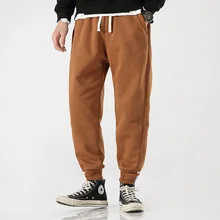 

Fashion Men's Thickened Guard Pants Sports Leggings Trend Pants Closed Straight Casual Pants Tracksuit Men Sweatpants Joggers