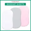 3 Pack Bassinet Sheets for Baby Girls Universal Fitted for Cradle and Bassinet Mattress Pad Soft Silky Breathable Cradle Sheets 1