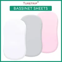 3 Pack Bassinet Sheets for Baby Girls Universal Fitted for Cradle and Bassinet Mattress Pad Soft Silky Breathable Cradle Sheets 1