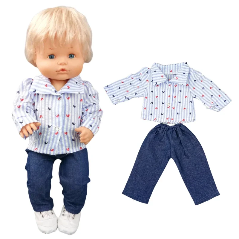 

17 inch Nenuco Doll clothes pink pajama set Fit 40cm baby sister doll Ropa Y Su Hermanita clothes for toys doll