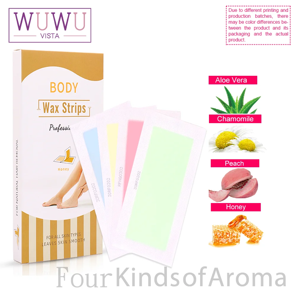 Depilatory wax strips 20sticks Hair Removal Portable sugar wax Beauty Tool Ingrown Hair Treatment For Leg Body Face