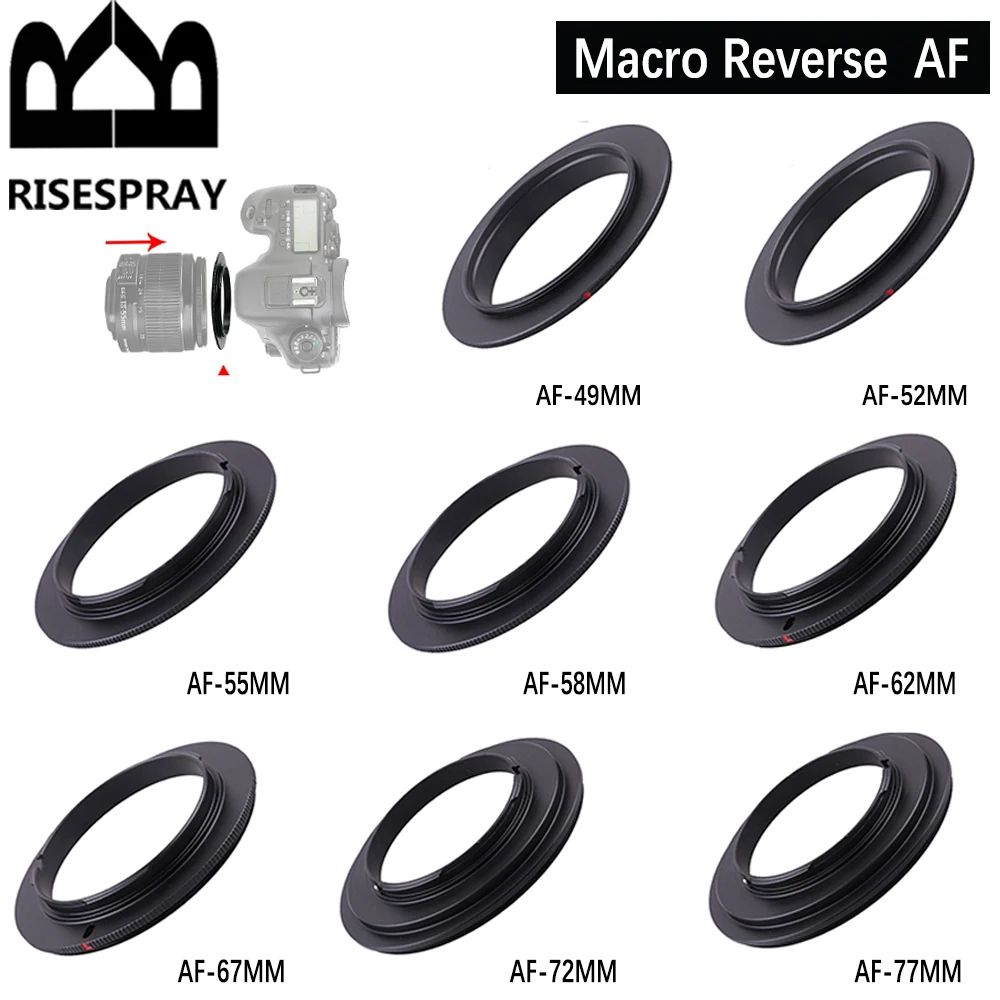 49 52 55 58 62 67 72 77mm Macro Reverse Lens Adapt... - Grandado
