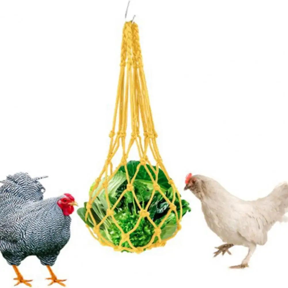 

Chicken Hanging Feeder Chicken Toy for Efficient Hanging Feeder for Chickens Mesh Net Bag Healthy Vegetable Feeding Tool