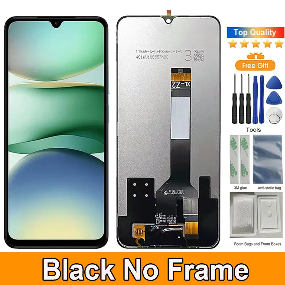 Pantalla LCD Para Xiaomi Redmi A5 - Reemplazo Con Kit De Herramientas, Compatible Con 25028PC03G, 25028RN03A, 25028RN03I (Negro)