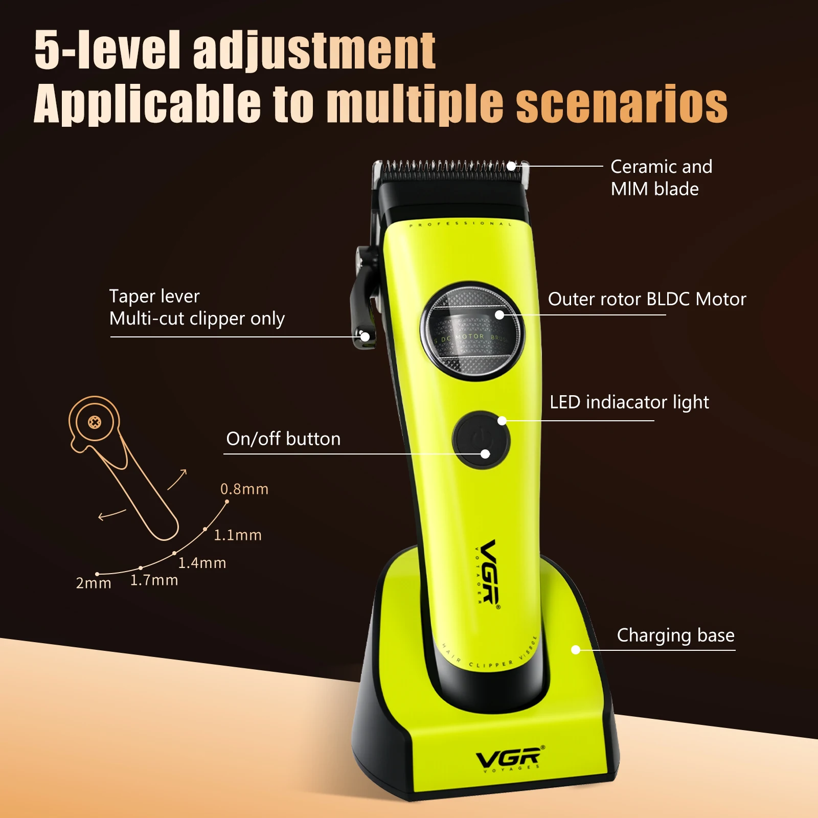 VGR ماكينة قص شعر احترافية ماكينة قص شعر لاسلكية ح...