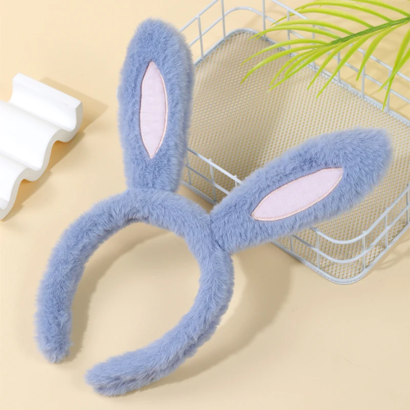 Hasenohren-Stirnband für Erwachsene, weihnachtlicher Plüsch-Kaninchen-Haarreifen, Partygeschenke, Cosplay-Kostüm – Detail 7