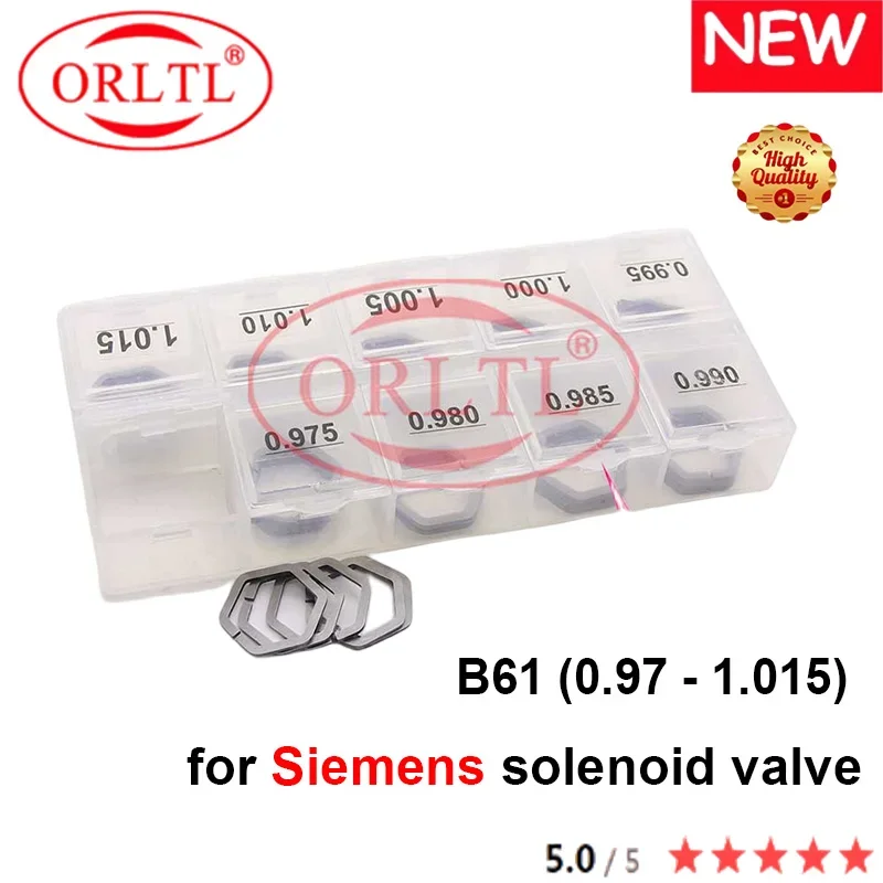 Ortll Shim B61 Precisione 0.005Mm Dimensioni 0.970-1.015Mm Per Elettrovalvola Iniettore Siemens