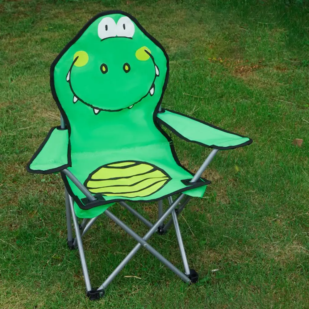 Kids Folding Camping Chair Cartoon Animal Outdoor Chair Picnic Fishing Lawn Beach Toddlers Boys Girls Collapsible