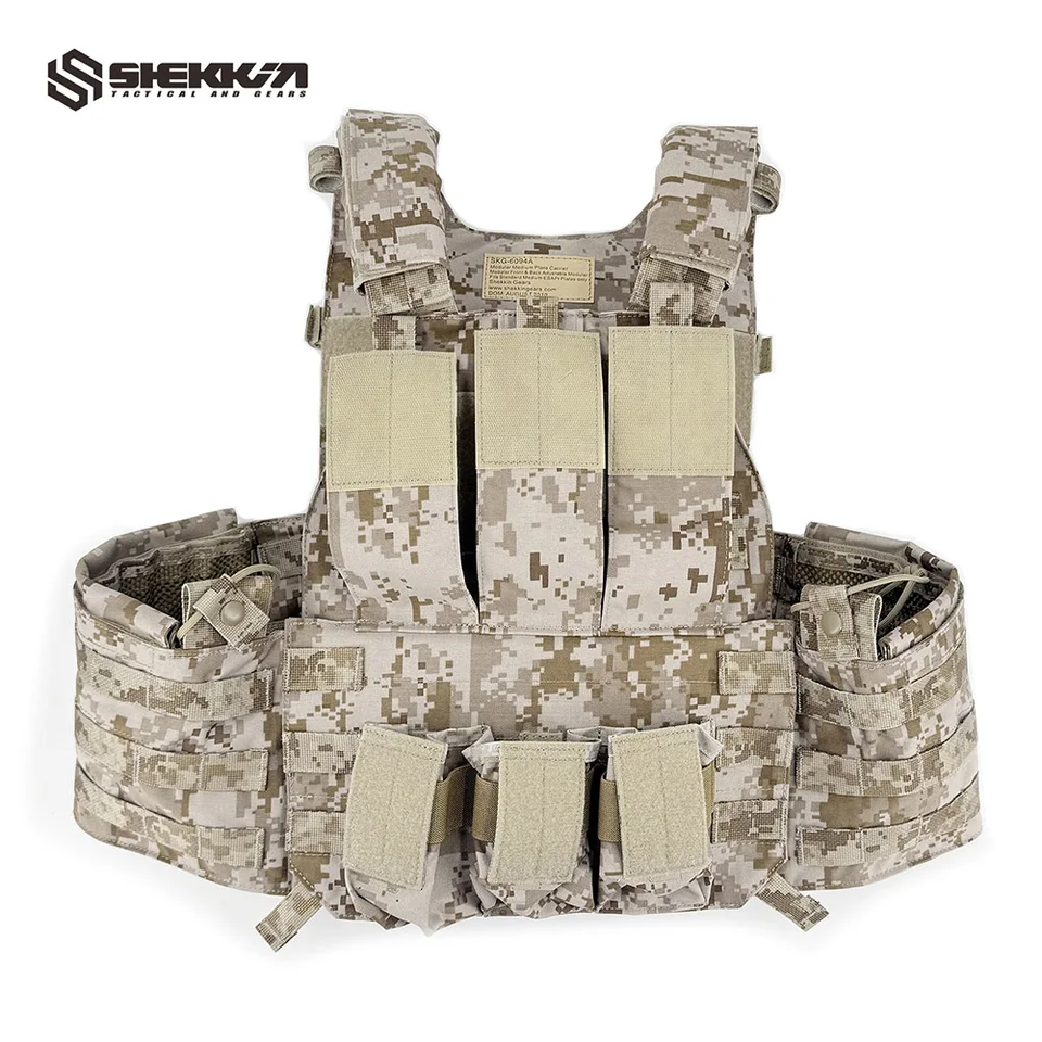 ShekkinGears Tactical Vest Navy seal Devgru AOR1 6094K Plate