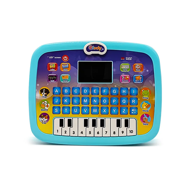 New Children Early Tablet LED Pad  Music Sounding Toy  Gifts  Point Reading Machine  Educational Toys Analog Computer for kids 6