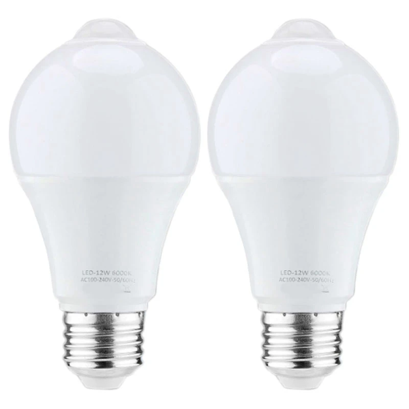 

Hot 2X 12W Motion Sensor Light Bulb,Outdoor/Indoor Movement Activated Security LED Bulb,1000LM,E26/B22,3500K Warm White