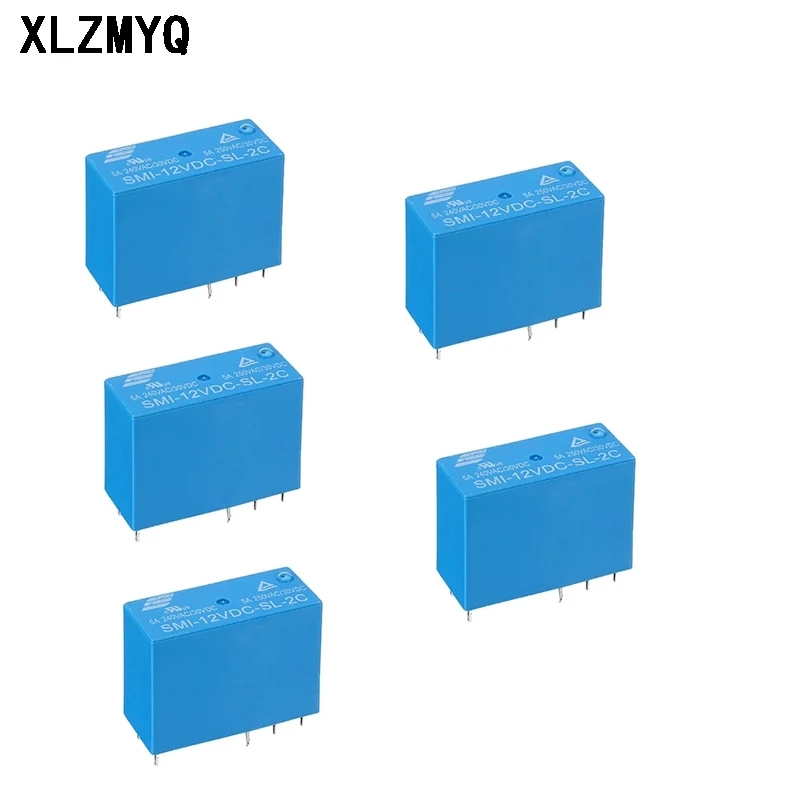 

5pcs Power Relay SMI-05VDC-SL-2C SMI-12VDC-SL-2C SMI-24VDC-SL-2C DC 5V 12V 24V 5A 250VAC/30VDC 8pin Relays