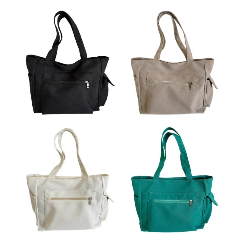 

Durable Cloth Shoulder Bag with Spacious Designs Fashionable Unisex Underarm Bag Commuting Bag Durable for Everyday Use
