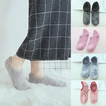 

Breathable Non-Slip Floor Sleep Socks Winter Women Girls Low-cut Fleece Warm Socks Cute Home Casual Slippers носки женские носки