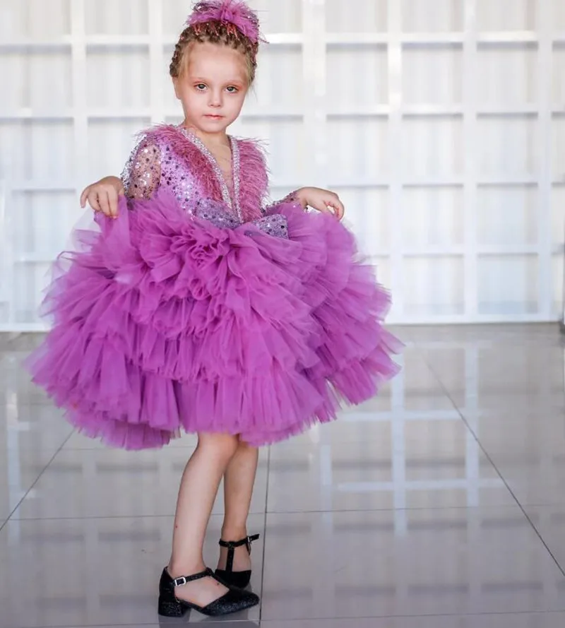 

Роскошное Цветочное платье для девочки с V-образным вырезом