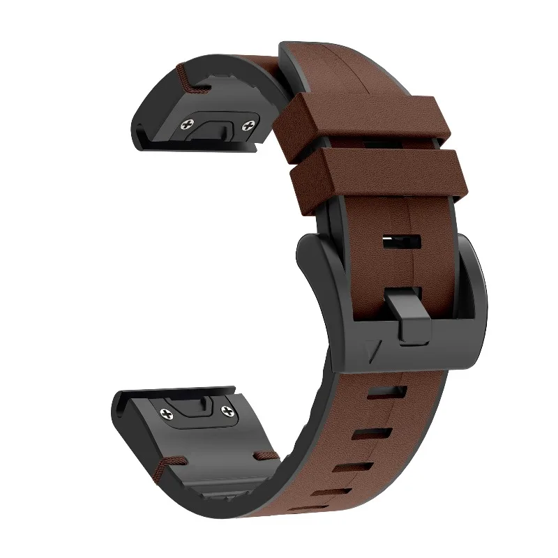 Premium Quickfit Leather and Silicone Band - 26mm/22mm Strap