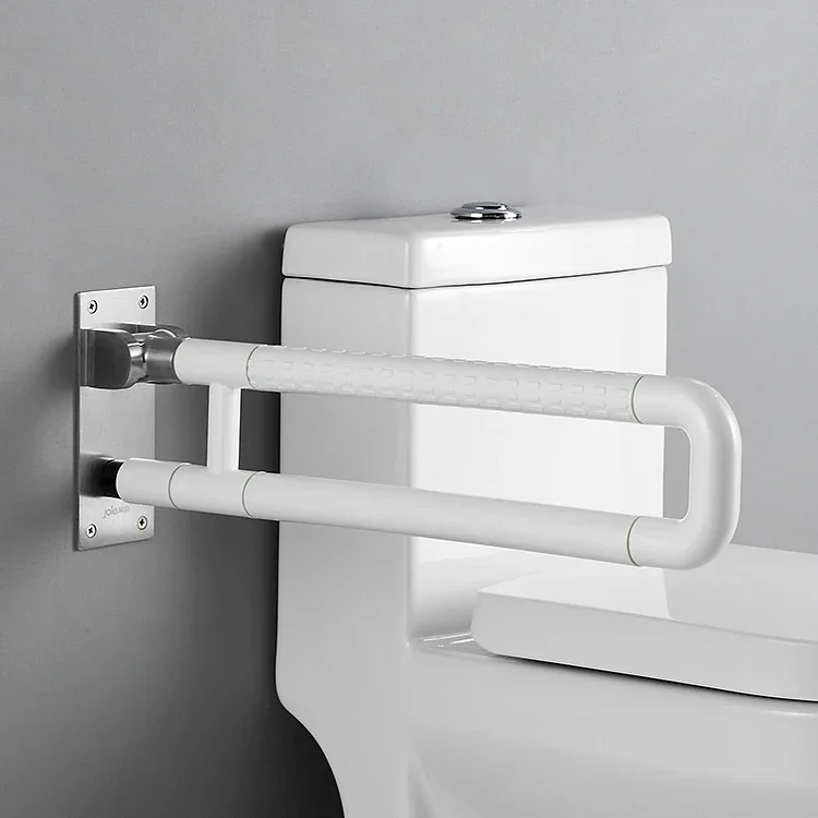 ABS Plastic Folding Grab Bar for Elderly, Flip Up Down, Bathroom, Toilet Safety Rails, Handicap, U Shape