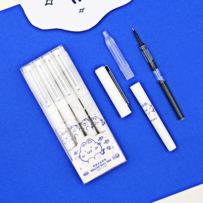 

0.5 KaWaii Pen Small White Dot K6 Straight Liquid Neutral Pen Cute Pens Cute Stationery Pink School Supplies Office Accessories
