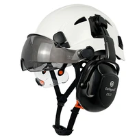 ABS Safety Helmet with Visor and Ear Muffs
