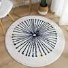Artistic Round Carpet Stripes Creative Rugs Bedroom Soft Comfortable Play Rug Living Room Coffee Table Lines Decorative Carpets 3