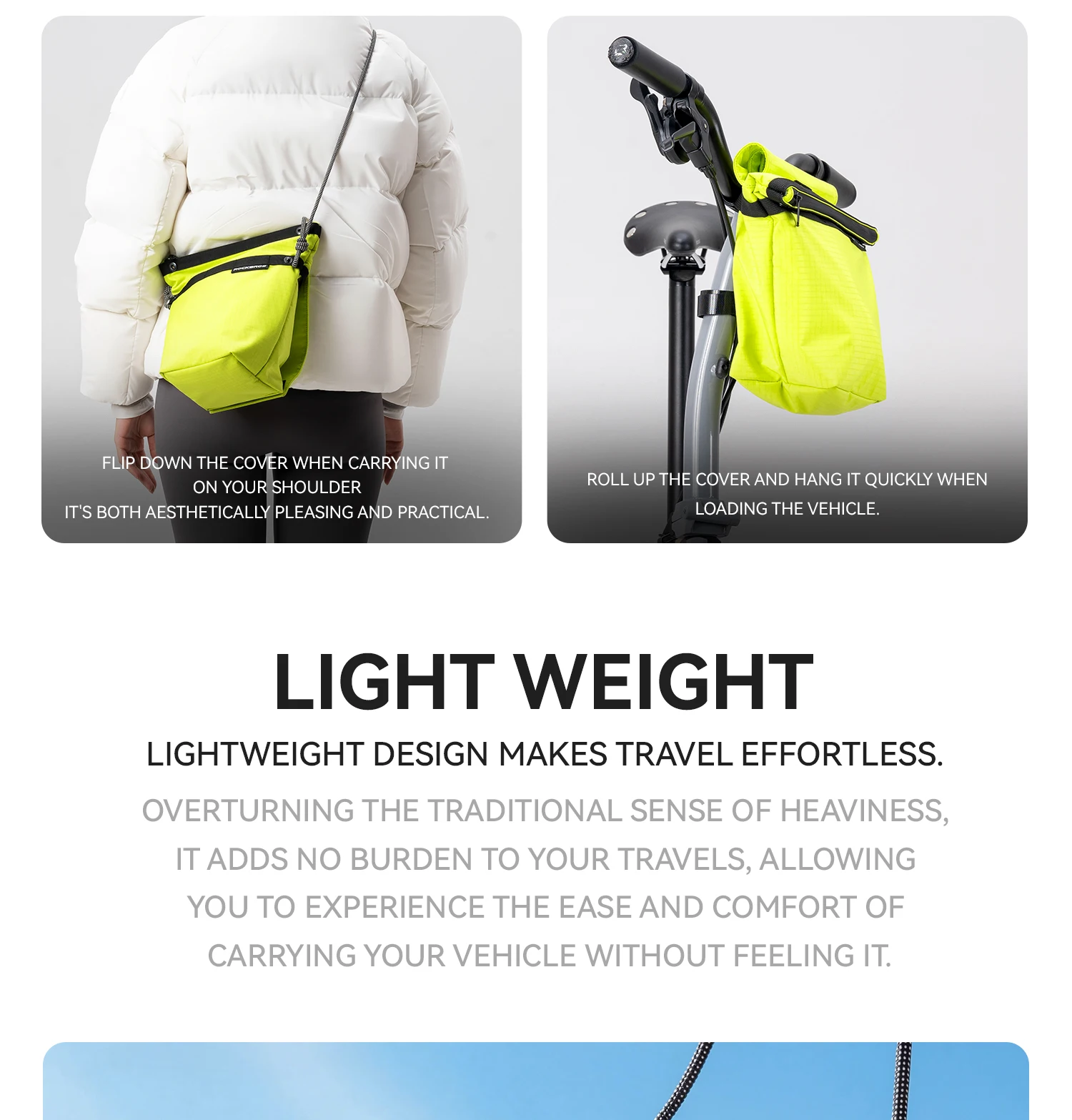 Bag from top angle
