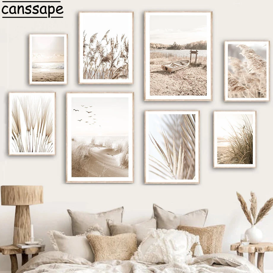 Wall Art Canvas Painting Beige Canvas Living Room Decoration Landscape Wall Art Aliexpress