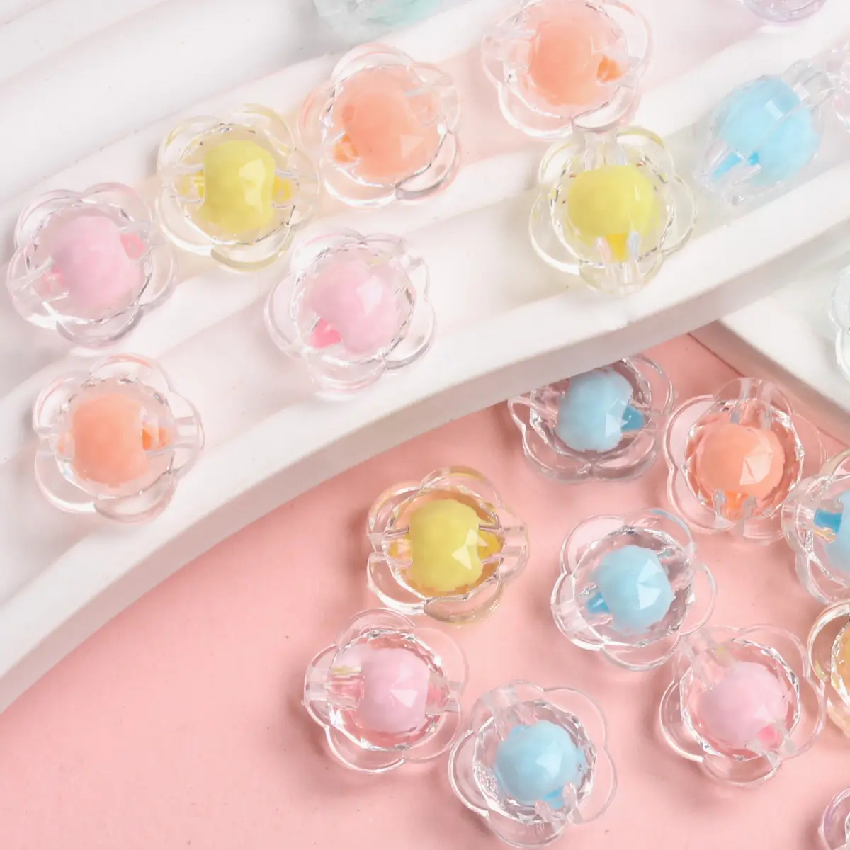 

20 шт. 13 мм прозрачные цветочные бусины россыпью, подвеска, ожерелье, браслет, поделки «сделай сам» для изготовления ювелирных изделий