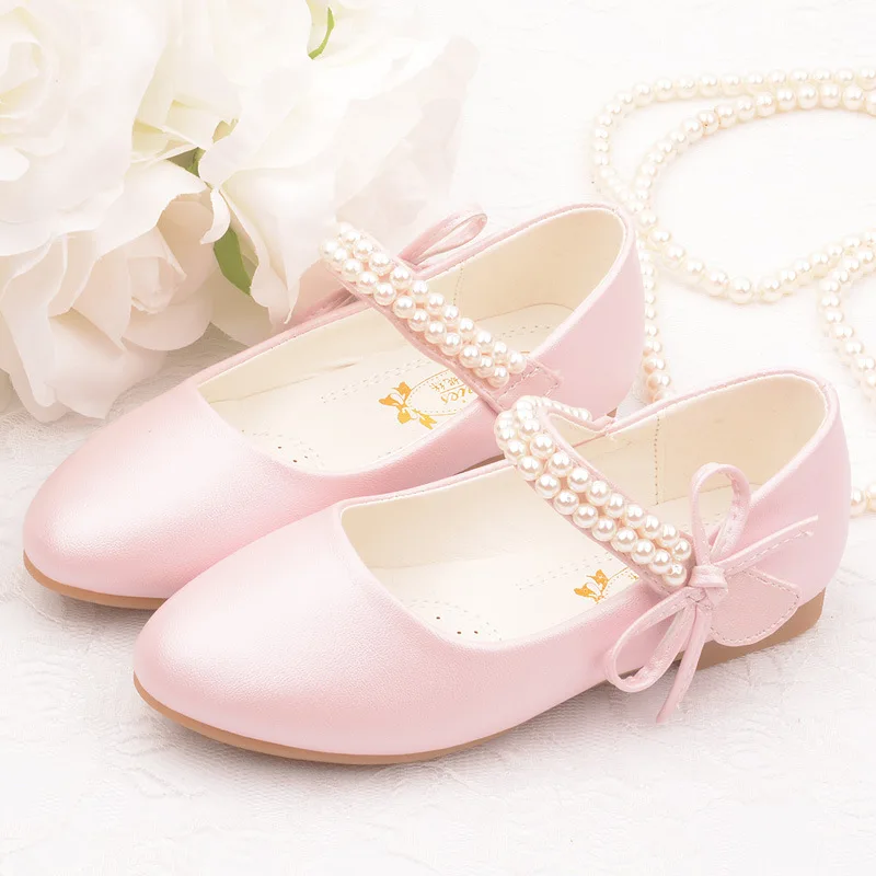 Girls Leather Shoes Spring Flat School Party Dress Boat