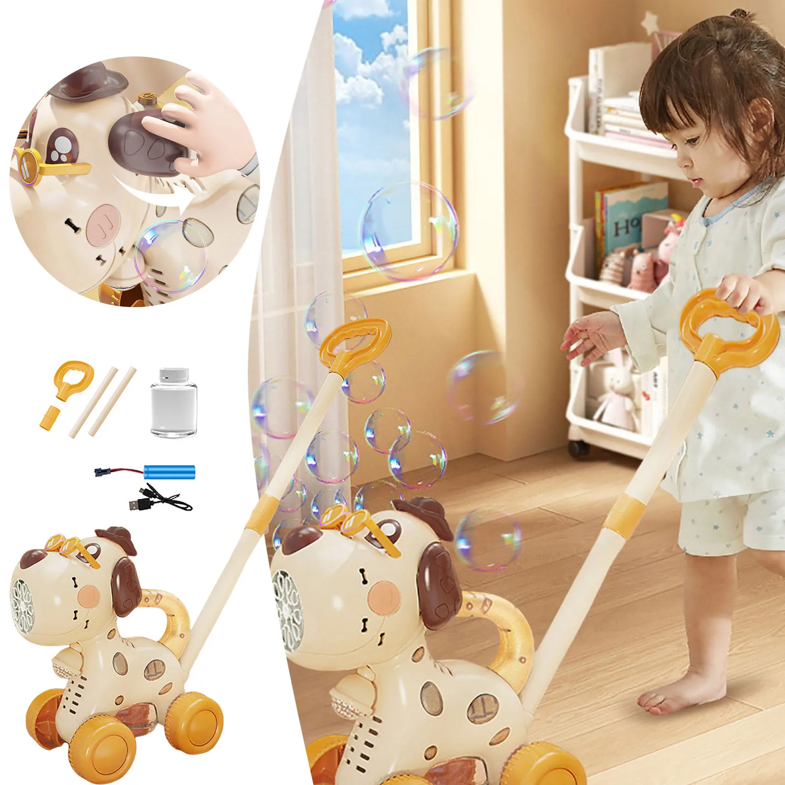 90ml Automatic Bubble Machine for Toddlers Ages 1-3 12 S07f07fe825db47acb4217810ec858b76V