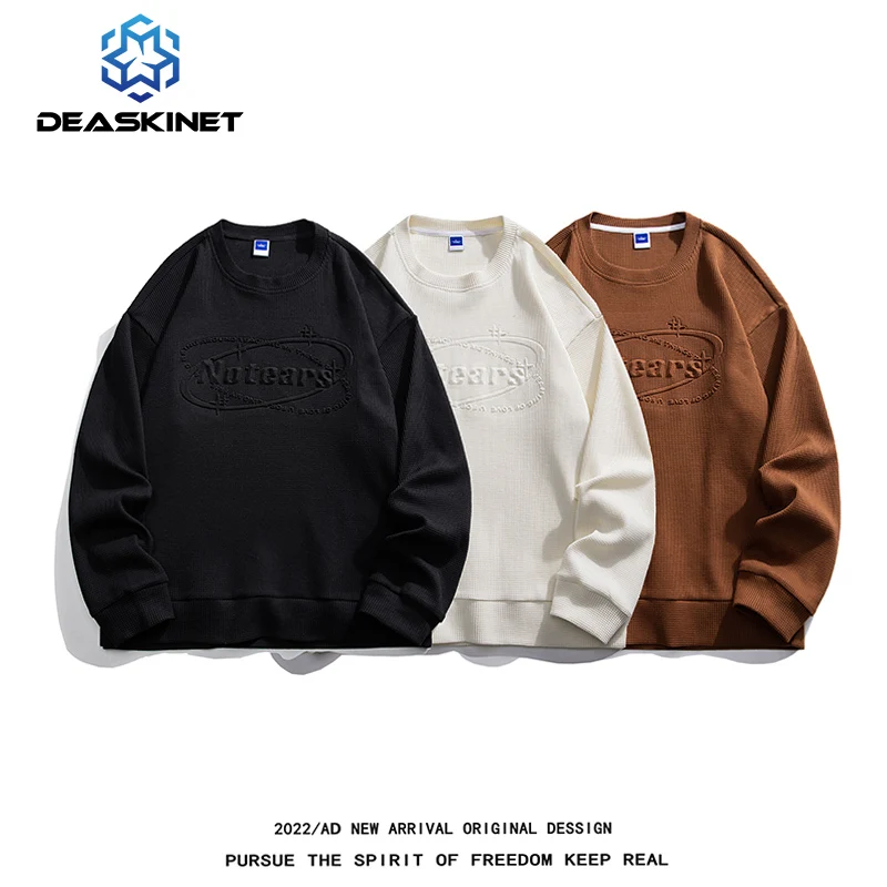 

Men Autumn Retro Waffle Hoodie Mens 2022 New Korean Print Multi-Color Sweatshirt Streetwear Harajuku Hip Hop Couple Sweatshirt