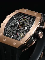TSAR BOMBA New TB8204 Watch for Men Japan Quartz Chronograph 50M Waterproof Wristwatch Fashion Sport Clock Male Luxury Mens Gift 3