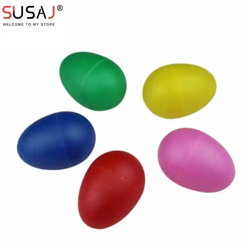 Plastic Percussion Maracas Shaker Musical Sound Egg Colorful Musical Instrument Toys Baby Toddler Children Toy 10pcs egg shakers