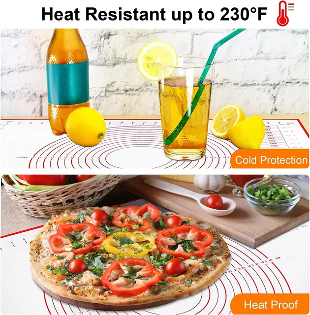 1PCS Kneading Dough Mat Silicone Baking Mat Pizza Cake Dough Maker Kitchen Cooking Grill Gadgets Bakeware 3