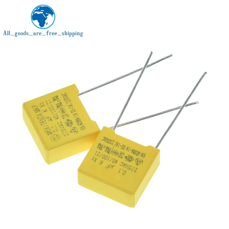 10/30 Stück Sicherheitskappe 275V104K 10MM Polypropylenfolie 275V 104K 0,1uf X2 Sicherheitskondensator 275VAC Kondensatoren 275V104 Kapazität