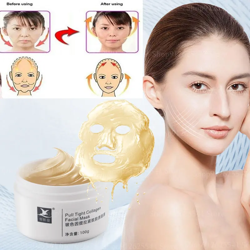 

Anti-Wrinkle Oil-Control Collagen V Facial Mask Lifting and Firming Mask Frozen Age Aging Smear Skin Shrink Pore Face Skin Care