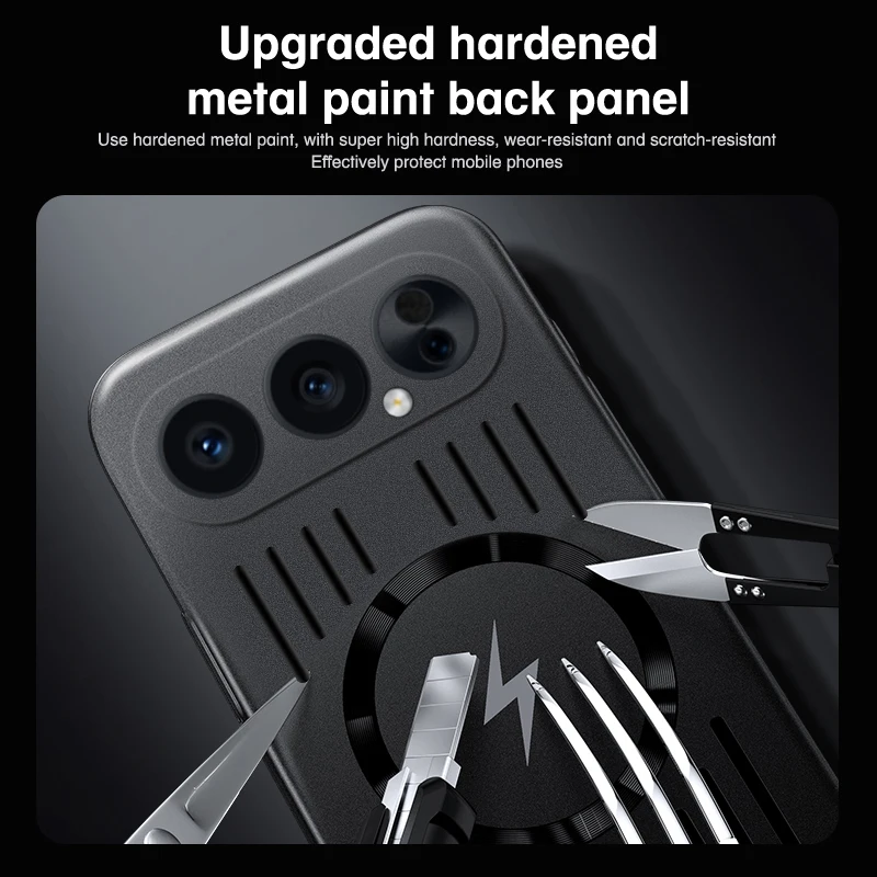 Magnetic Wireless Charging Phone Case with Perforated Heat Dissipation and Shockproof Bumper Design