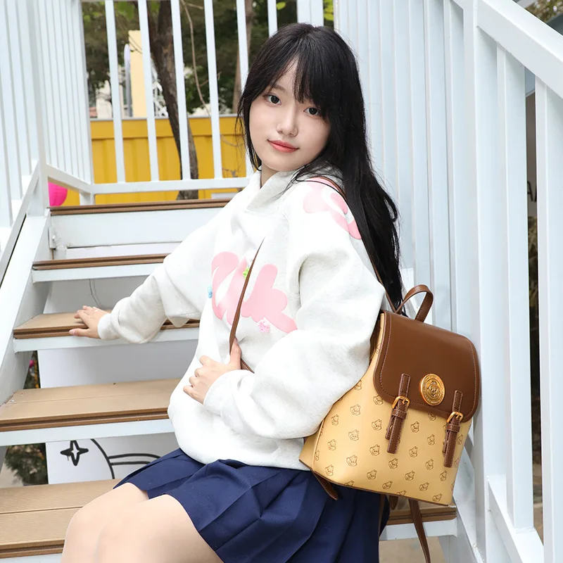 Disney Shopping Bags Lotso Cosmetic Case Chip An' Dale Kawaii Backpack for Women Anime Pouch Printed Cute Travel Bag for Girls