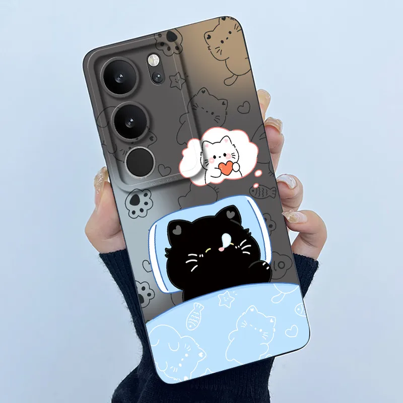 Cute Panda and Cats Silicone Soft Back Cover – Shockproof Casing