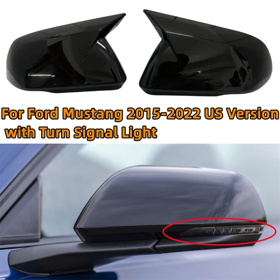 Coques De Rétroviseurs Pour Ford Mustang 2015-2022 - Protection Et Style Sportif - Paire Gauche/droite Avec Ruban Adhésif