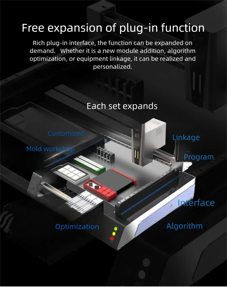 JH 220V/110V Desktop SMT Machine: High-Speed Fully Automatic Triple Vision Camer