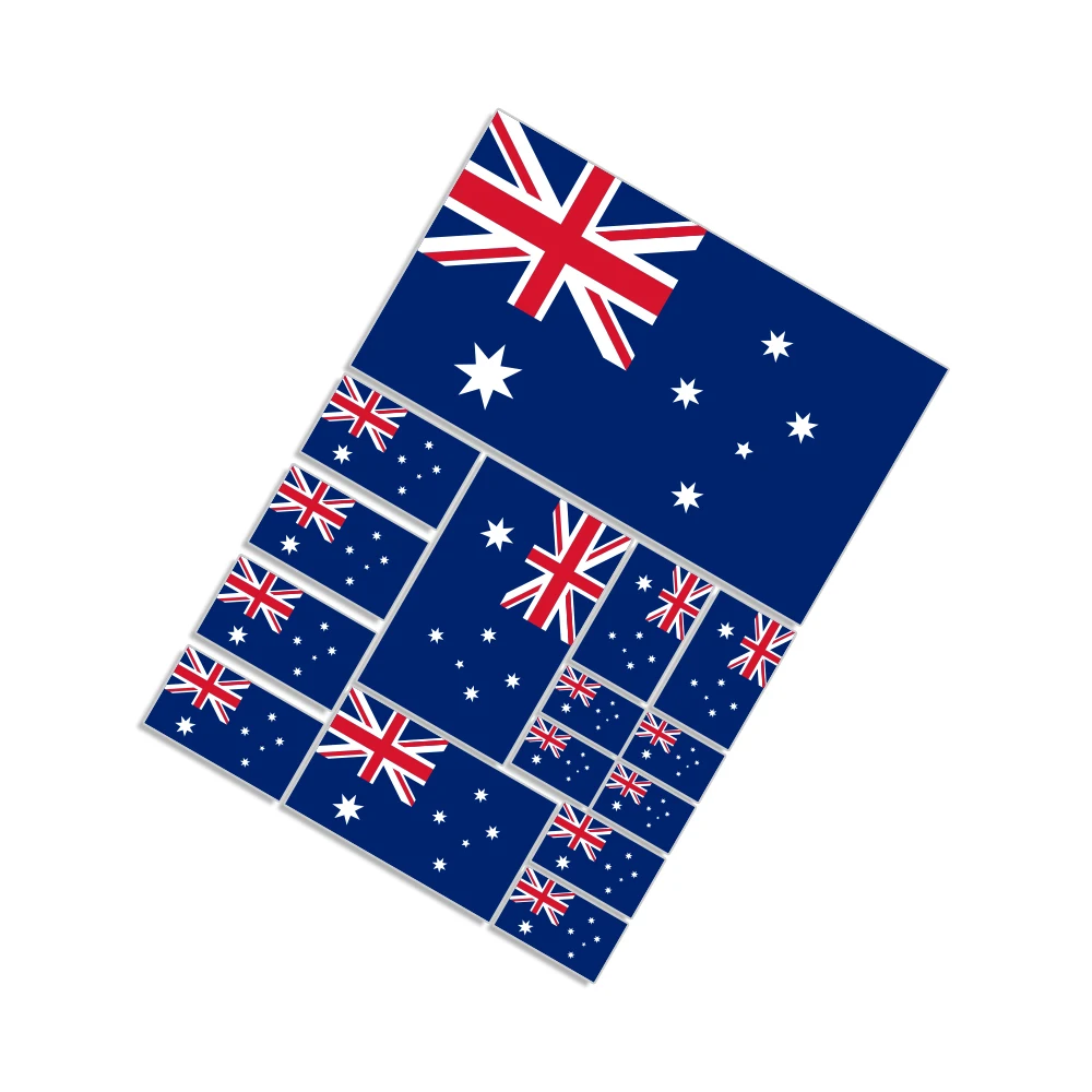 Flag Vinyl Stickers Set - Spain, Poland, Israel, Palestine, Japan, UK, France - for Car, Mirror, Motorcycle, or Laptop