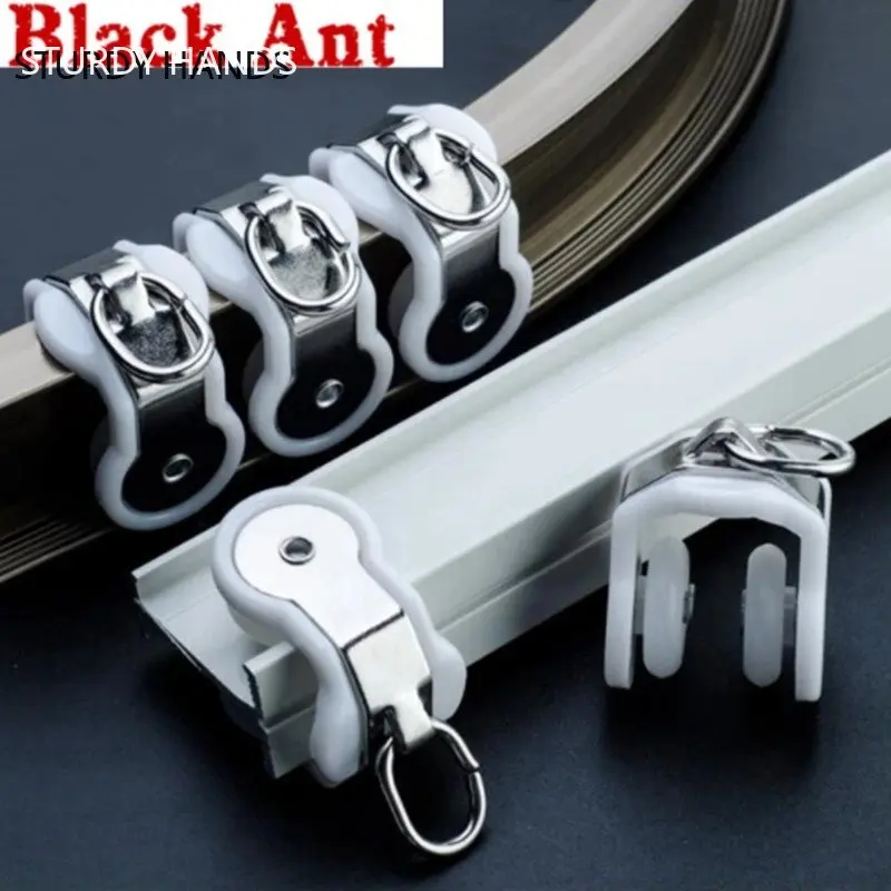 Curtain Track Plastic Pulley Linear Guide Curved Guide Roller Rollers Shower Curtain Track Hanging Wheel 30 Pcs nylon bearing roller