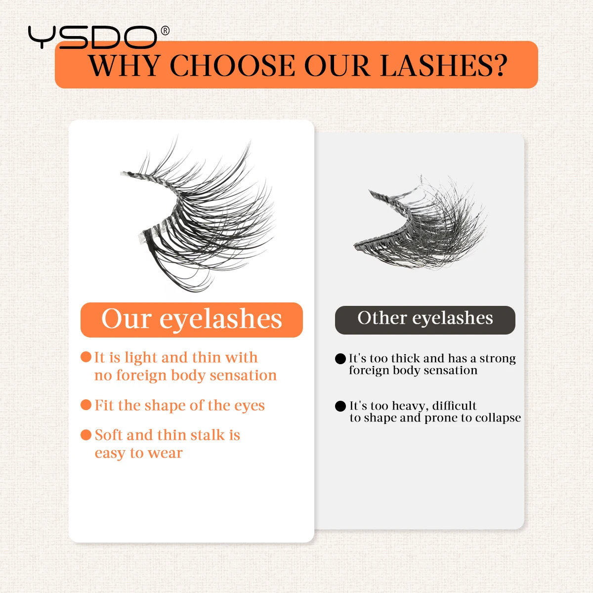 Faux Mink False Eyelashes Natural Nude Makeup