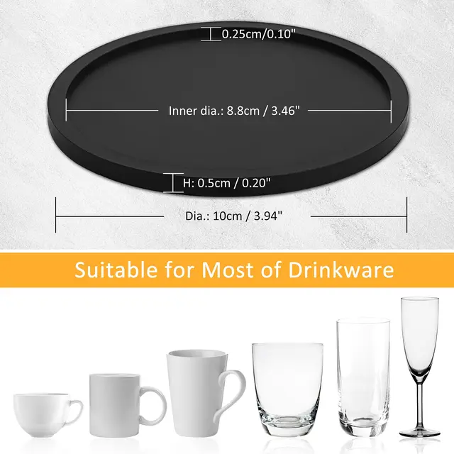 Szilikon Alátét Szemüveg 8 Üveg Alátétet Tartó Alátéttel Szett Alcsúszás Nem Csúszás És Mosható - Image 6