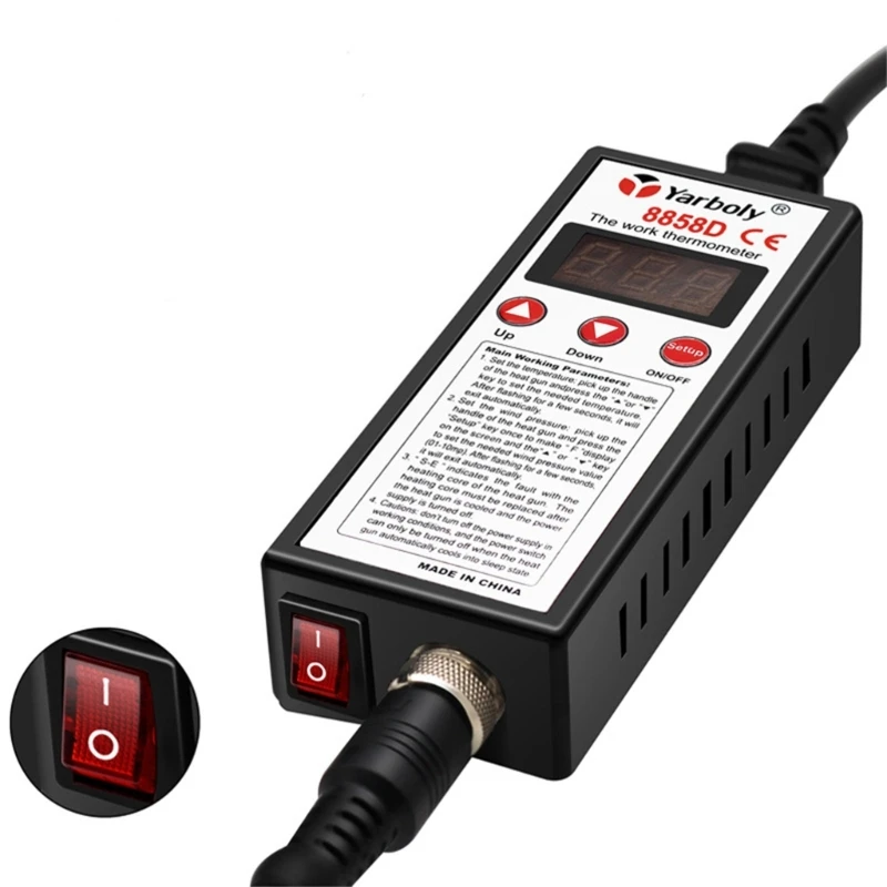 G6DA Hot Air Rework Soldering Station With Heat Guns Set Temperature LED Screen Display For Electronics Repair Accessories 4